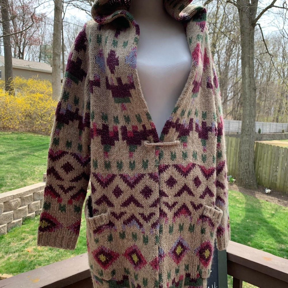 J.Jill ~  S Small SP Petite Luxurious Lenox Topper Wool Blend Hooded Jacket